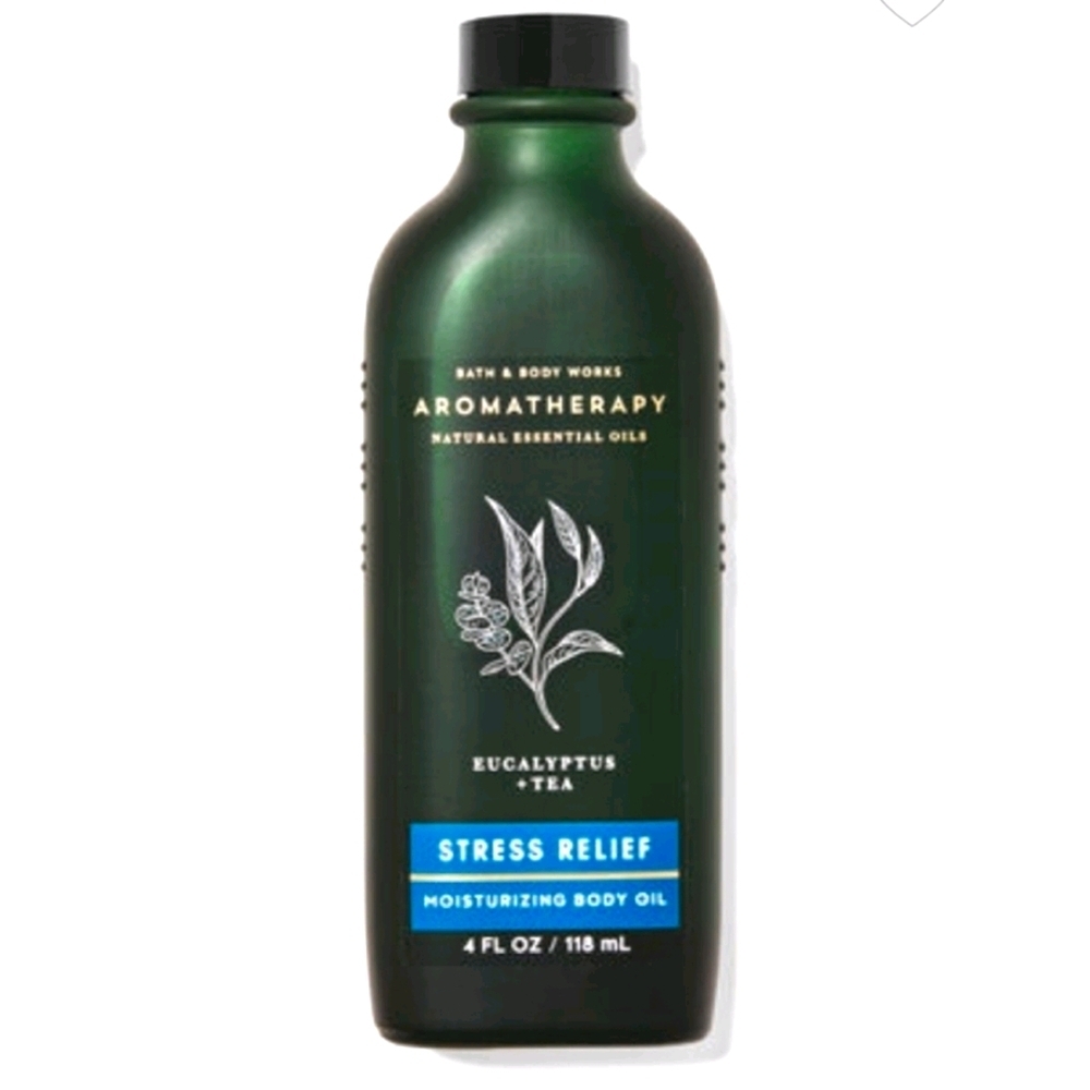 EUCALYPTUS TEA "STRESS RELIEF" MOISTURIZING BODY OIL BY BATH AND BODY WORKS
